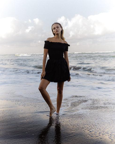 BASIC BALOON COTTON DRESS