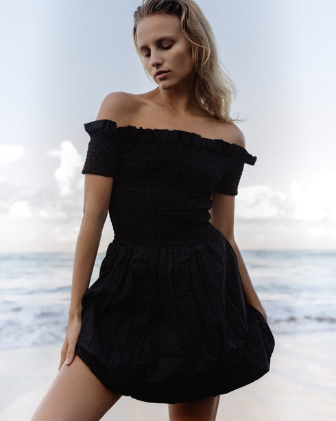 BASIC BALOON COTTON DRESS