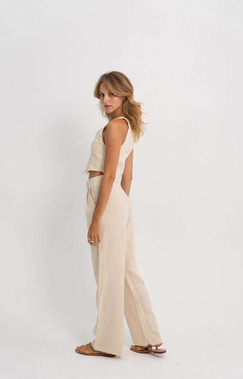 BASIC LINEN VEST PANTS