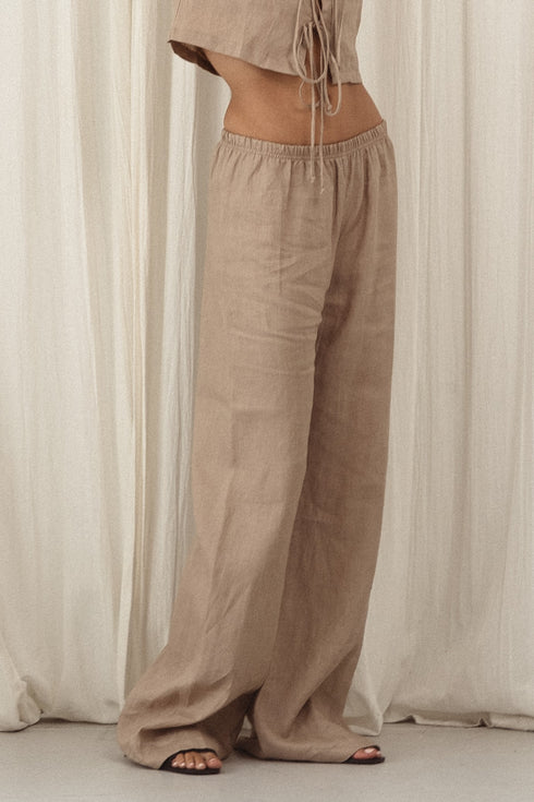 BASIC LINEN ELASTIC VEST