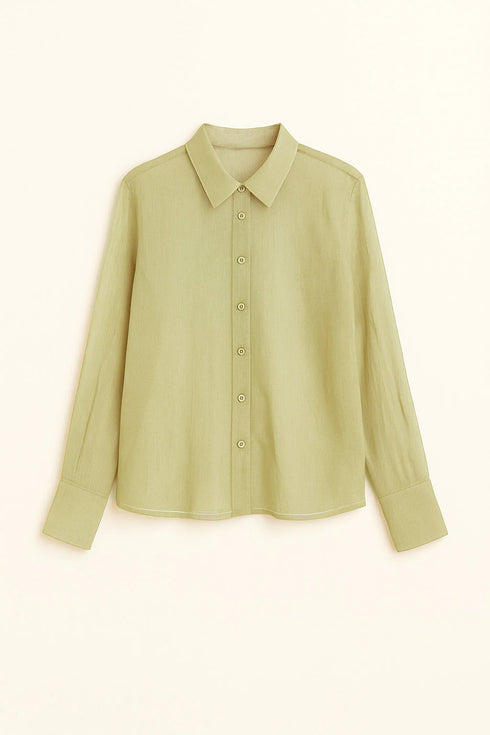 Soleil Blanc Veil Cotton Shirt