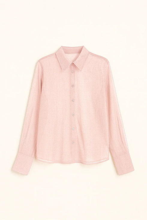 Soleil Blanc Veil Cotton Shirt